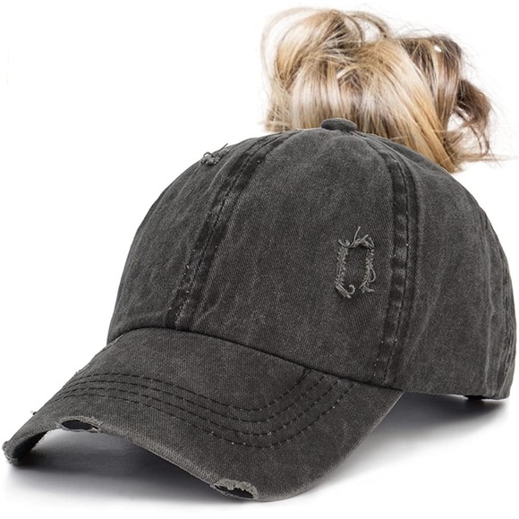Gelapa 2pack Ponytail Hat, Criss Cross Baseball Cap For Women, Quick DryingSun Running Hat, Adjustable Casquette Toque Femme, Summer Accessories-Black White